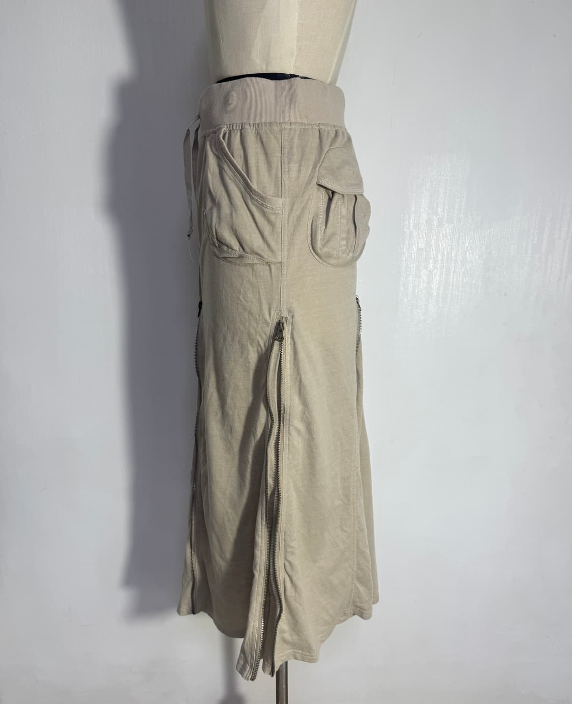 Mink mossi 지퍼 플레어 스커트 goa lgb y2k 밀리터리 상품이미지4