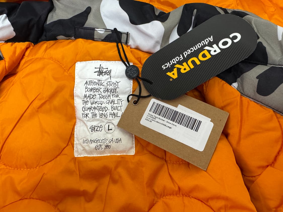 스투시 플라이트 봄버 스노우카모 L 상품이미지3