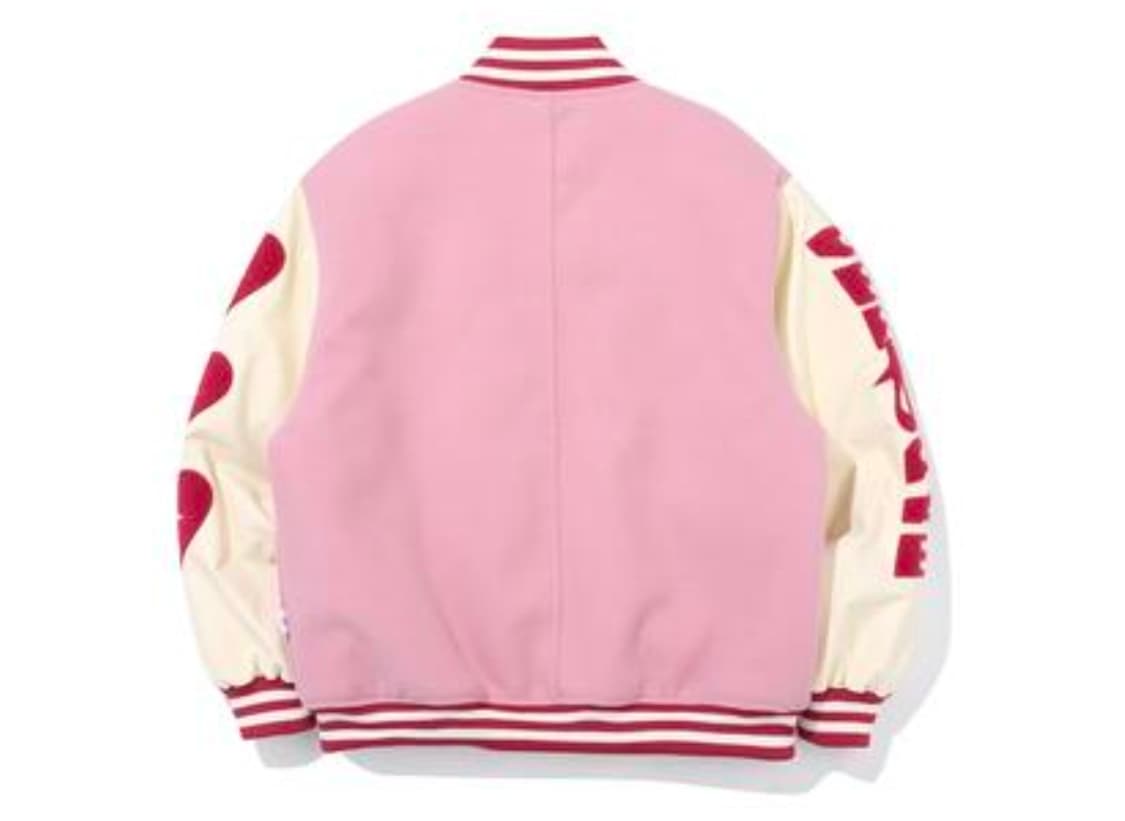 Targetto Triple Heart Pink 바시티 자켓 Free 상품이미지2