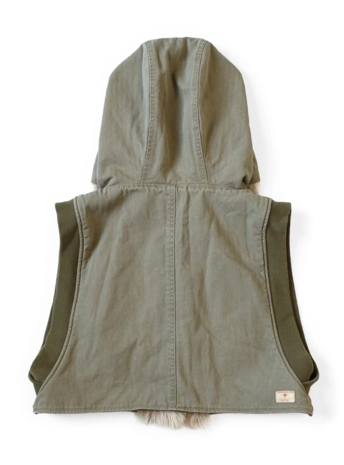 [3]캐피탈 26ss 헤링본 링 코트 라이닝 후드 베스트 상품이미지3