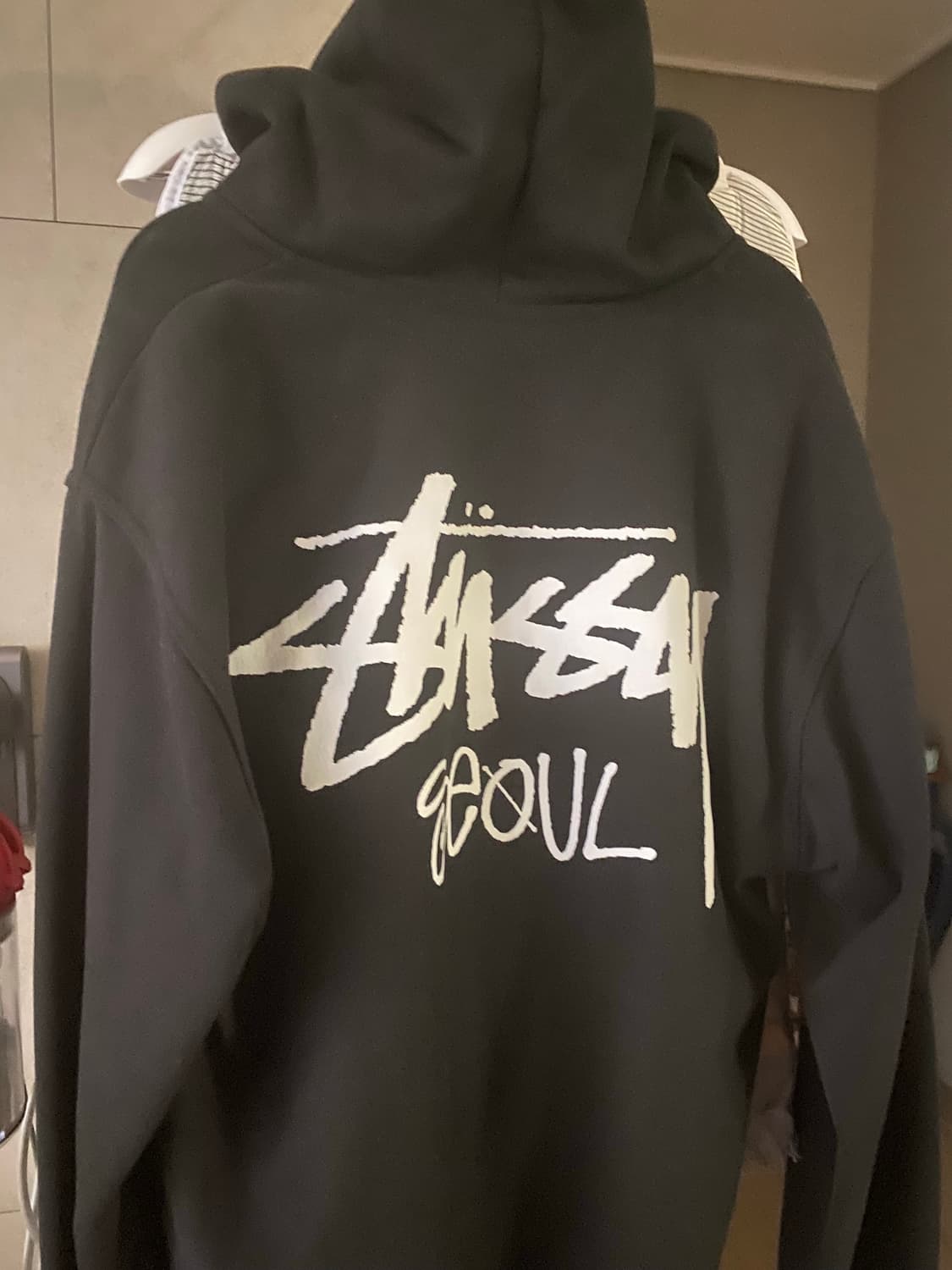 스투시 스탁 서울 후드집업 블랙 L 상품이미지4