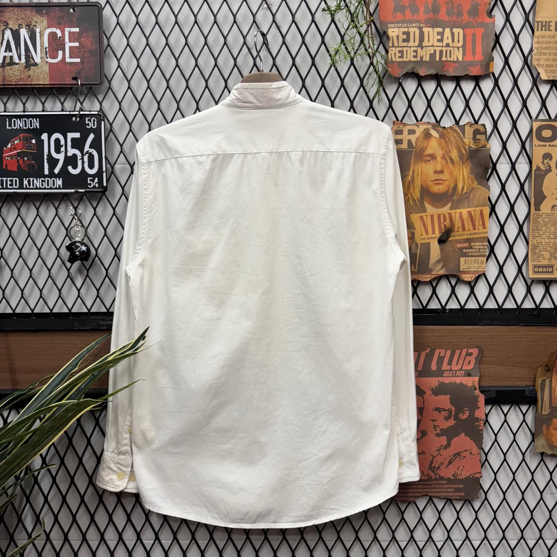 버버리 브릿 긴팔 셔츠 코튼 버튼업 원포켓 디테일 화이트 상품이미지2