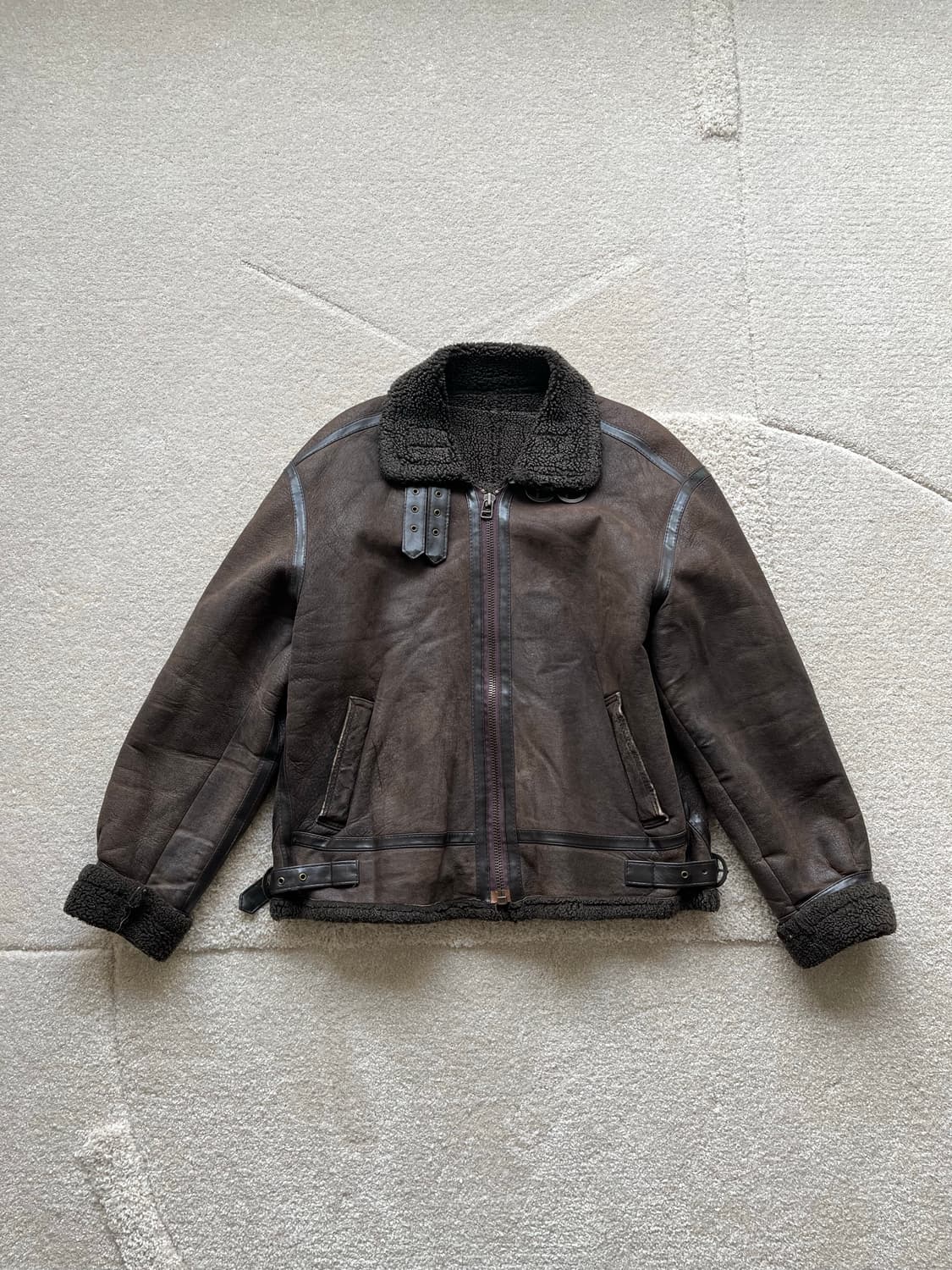 펀치 글로브 셰어링 B-3 무스탕 자켓 (105) 상품이미지2