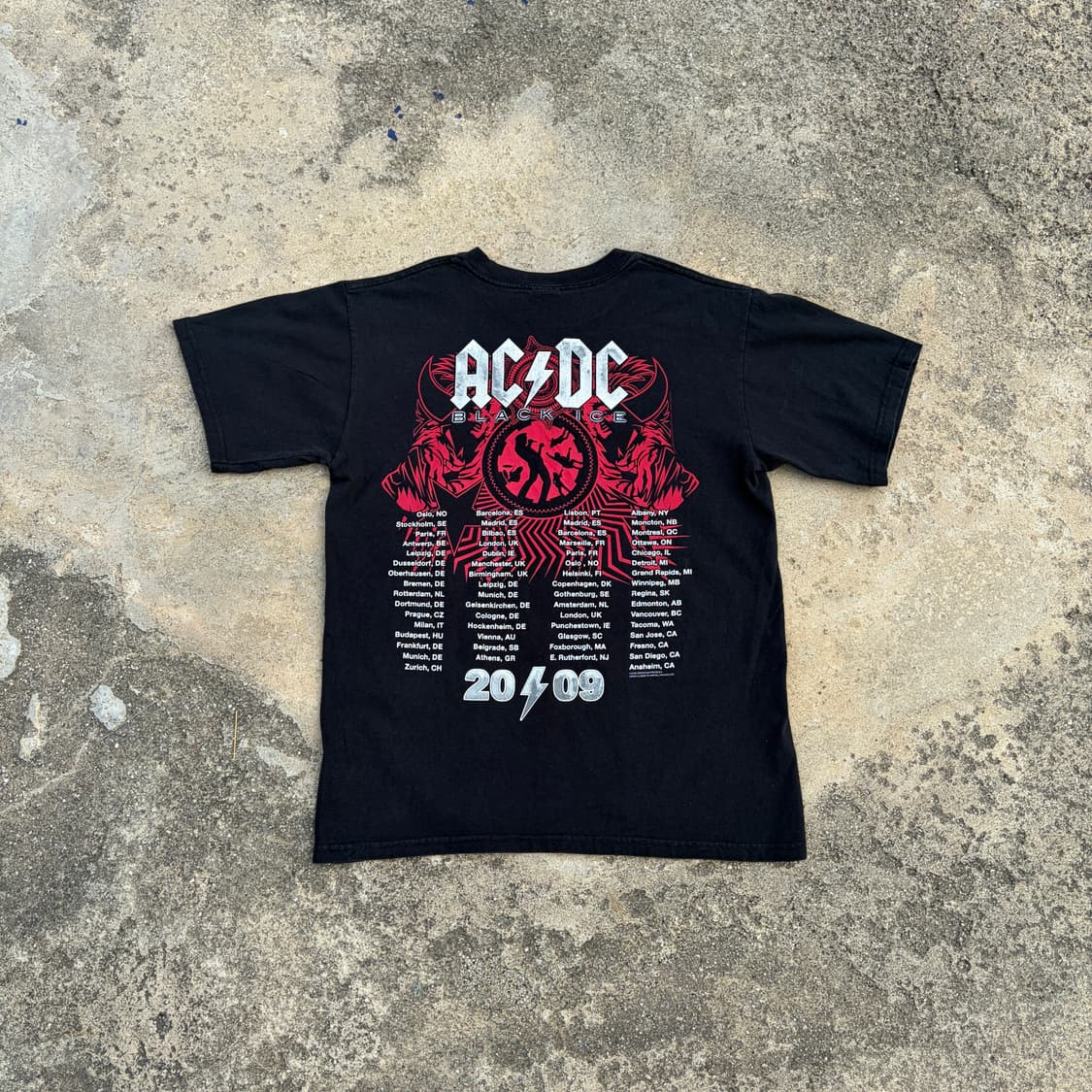 00s AC/DC Black Ice 투어 빈티지 반팔티 M 상품이미지6
