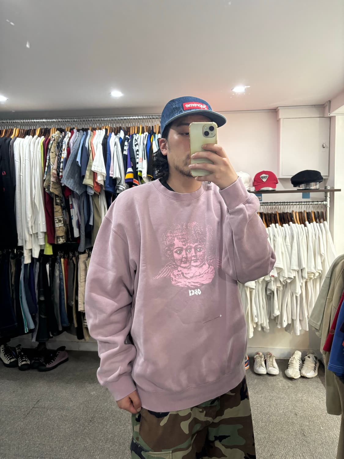 오베이 앤젤 비젼 피그먼트 맨투맨   상품이미지5