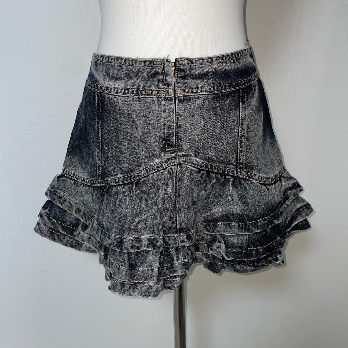 Black denim cancan skirt 상품이미지6