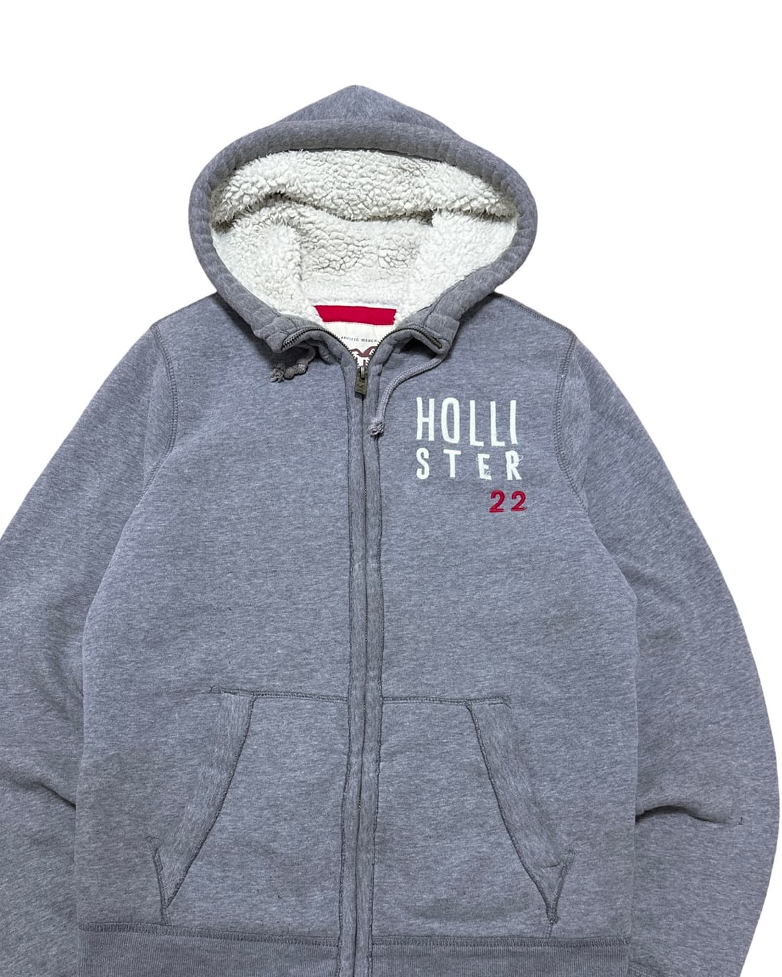 홀리스터 양털 회색 후드집업 상품이미지3