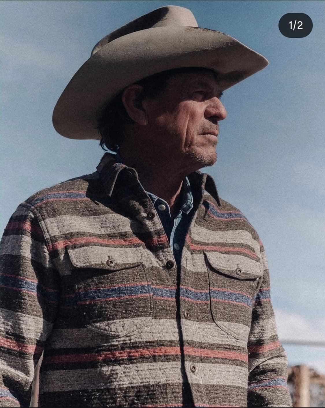 Rrl 스트라이프 더블클로스 워크셔츠 XL 판매 상품이미지1