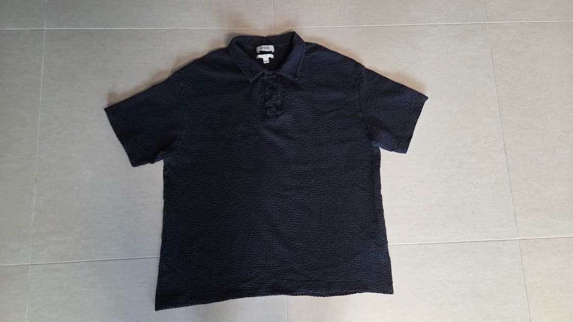 Cos 코스 캠프 카라 시어서커 코튼  PK 반팔 티셔츠 상품이미지4