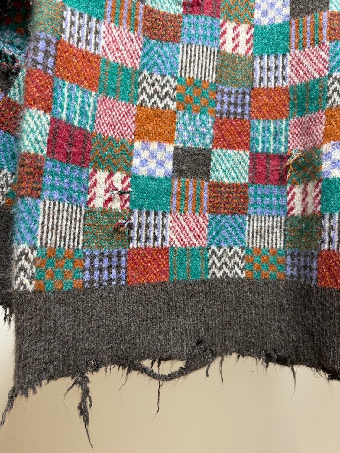 빈티지 체크 스웨터 상품이미지4