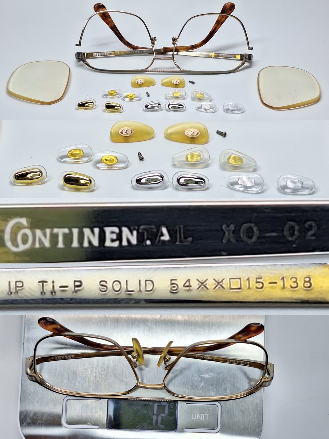 CONTINENTAL XO-02 이온금도금 티타늄 투브릿지 안경테 빈티지 상품이미지7