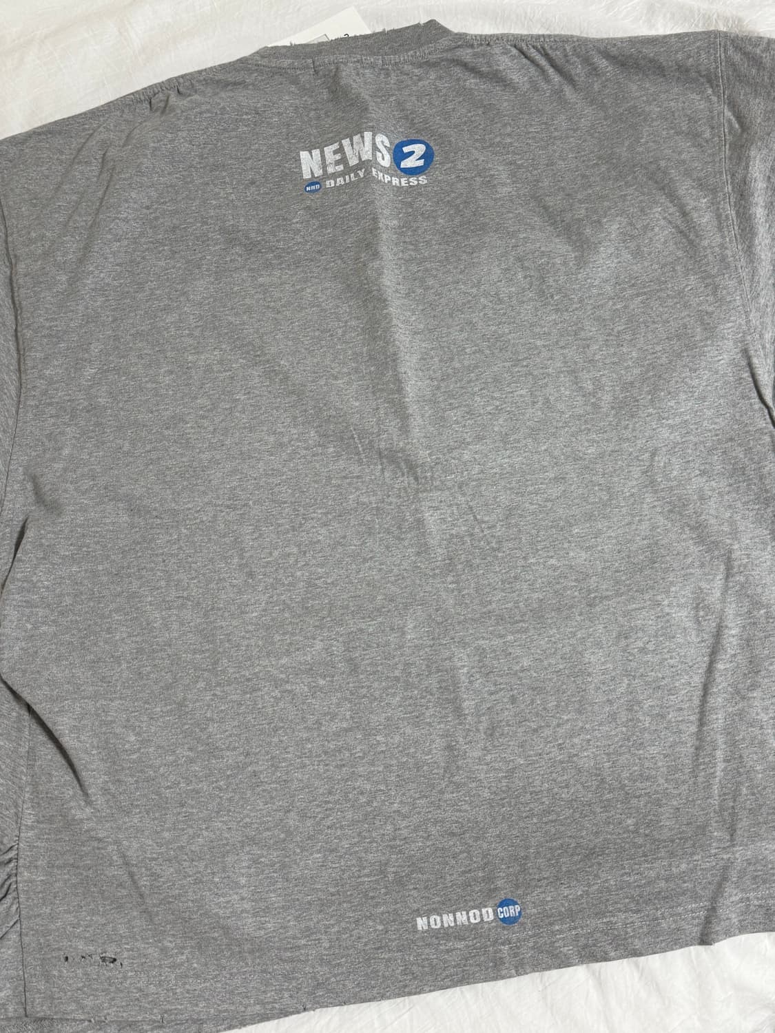 논노드 퍼커링 뉴스 티셔츠 1사이즈 상품이미지2
