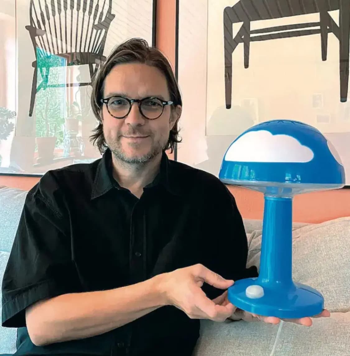 빈티지 이케아 스코이그(SKOJIG) 구름 버섯 조명 (Blue) 상품이미지7