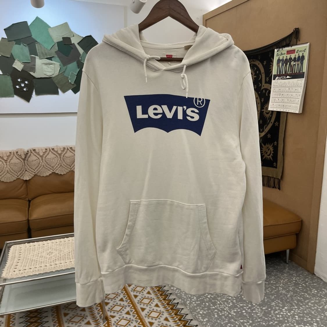 리바이스 올드스쿨 빈티지 배트윙 빅로고 후드티 M C10837 상품이미지3