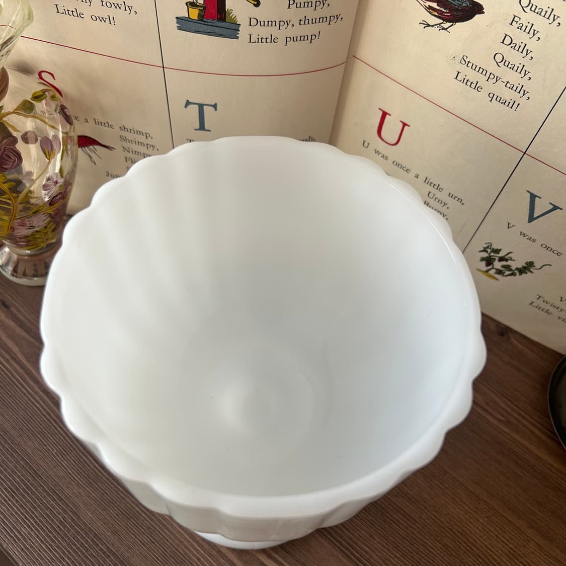 미국 빈티지 밀크글라스 화분 플랜터 상품이미지6