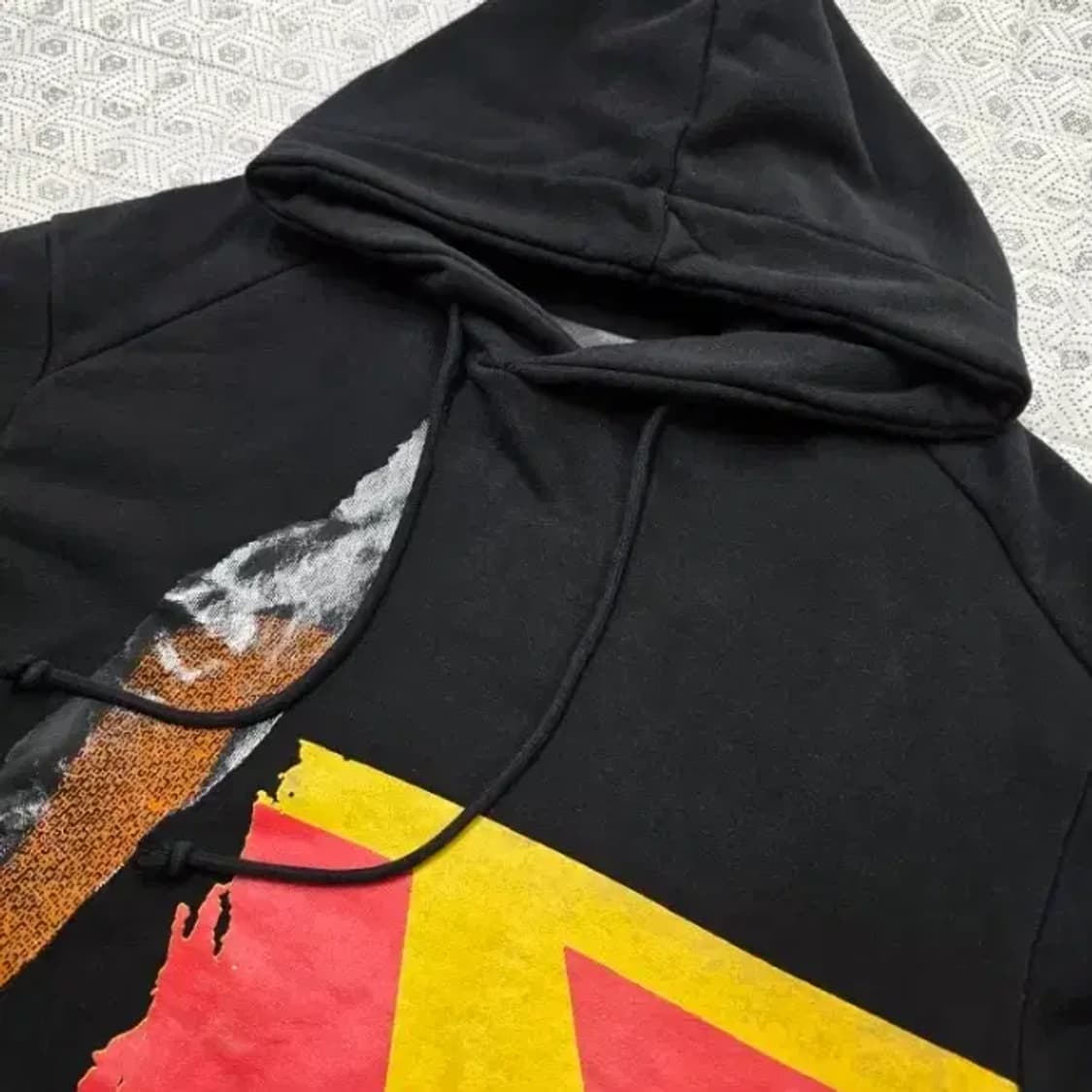 준지 블랙 프린팅 후드티 95 상품이미지3