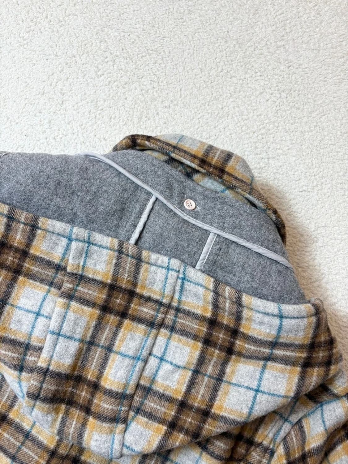 지피지기 00's 울 체크 더플 후디 코트 PN6828 상품이미지7