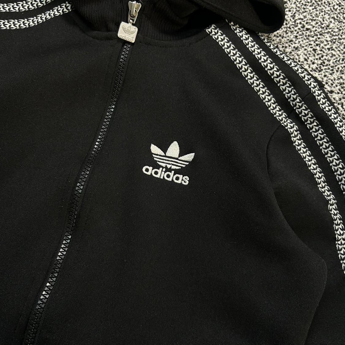 아디다스 블랙 져지 후드집업 상품이미지4