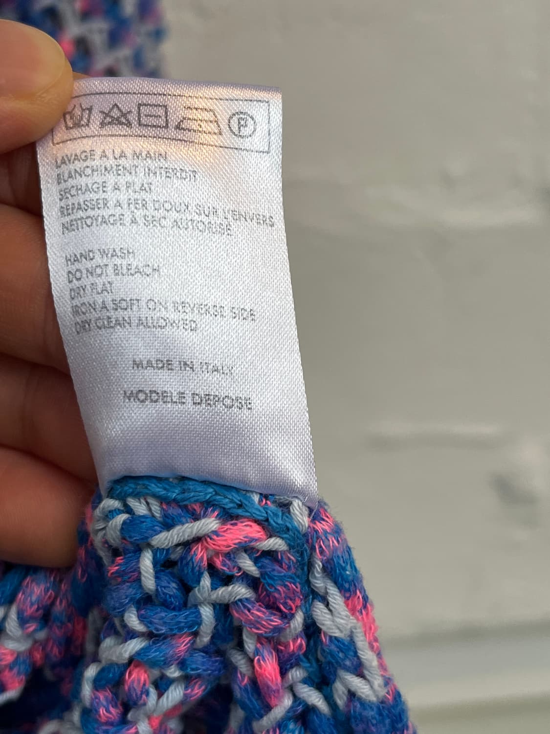 Maje 블루 핑크 라운드 니트 스웨터 1 상품이미지6