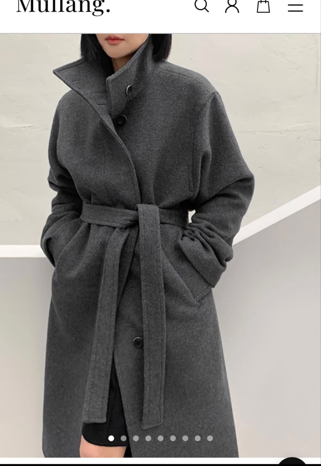 [새 상품] 뮬랑 하이넥 롱 울코트 상품이미지1