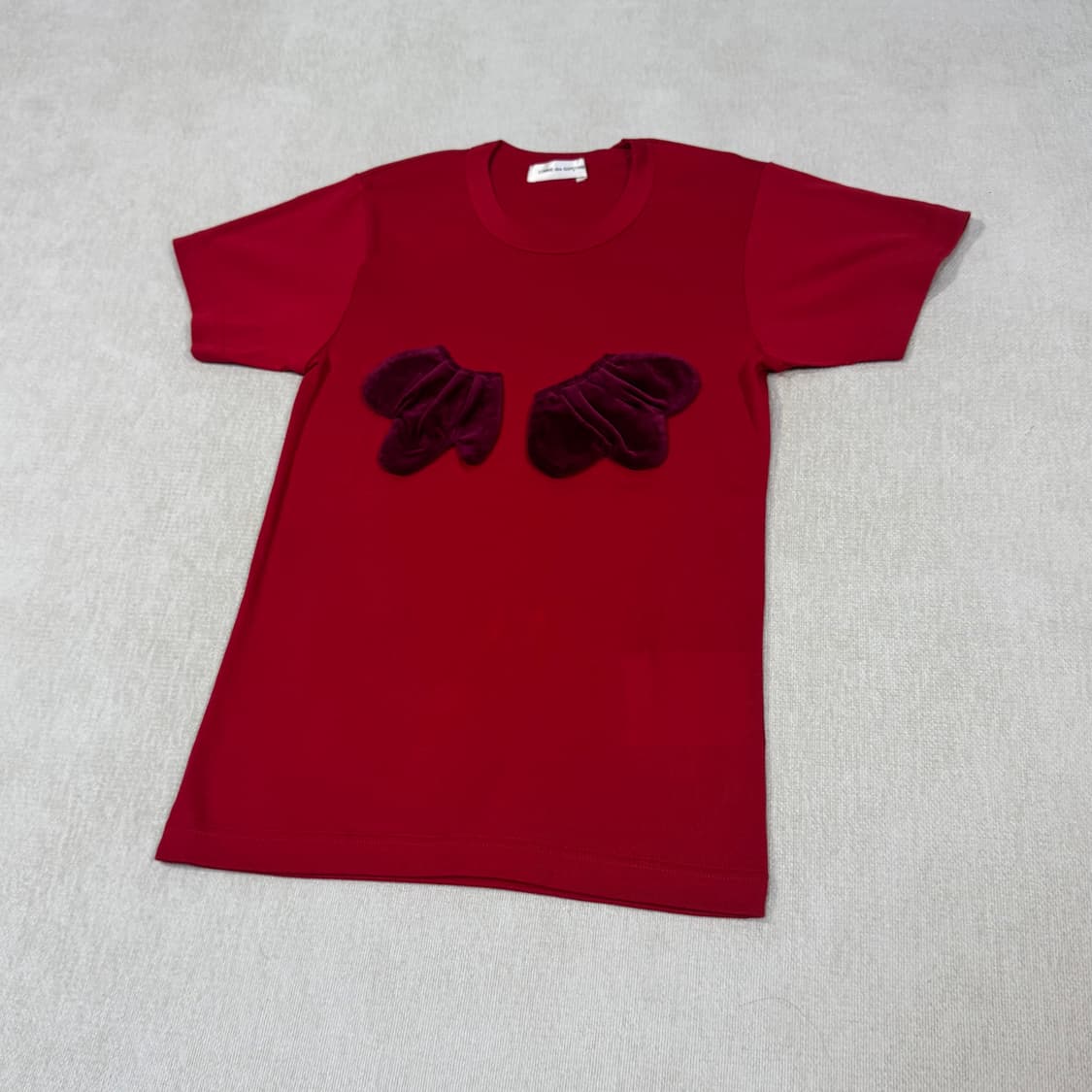 Velour Patch T-shirt Red  상품이미지2