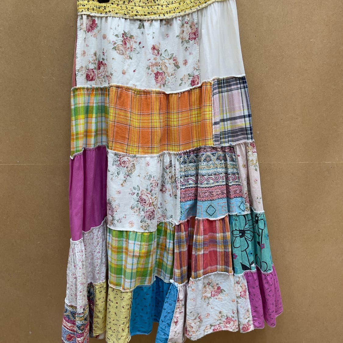 빈티지 패치워크 캉캉 롱스커트 상품이미지3