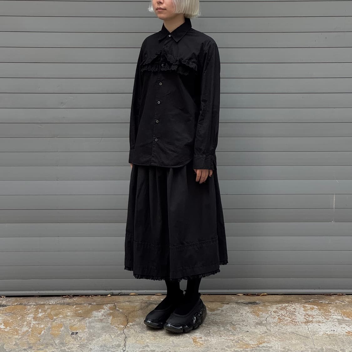 Ruffle Black Shirt  상품이미지7