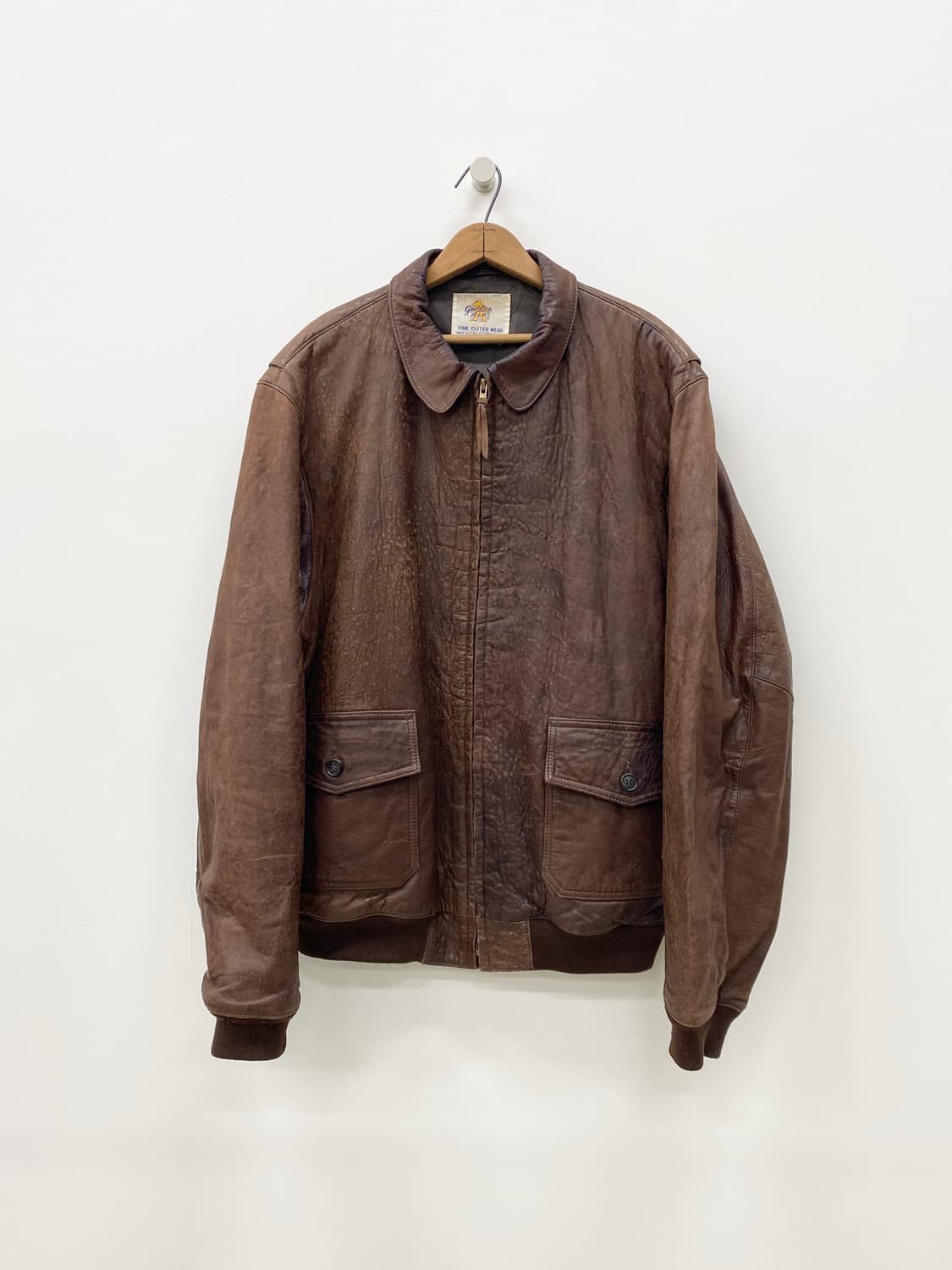 80‘s 골든베어 레더 봄버 자켓 상품이미지1