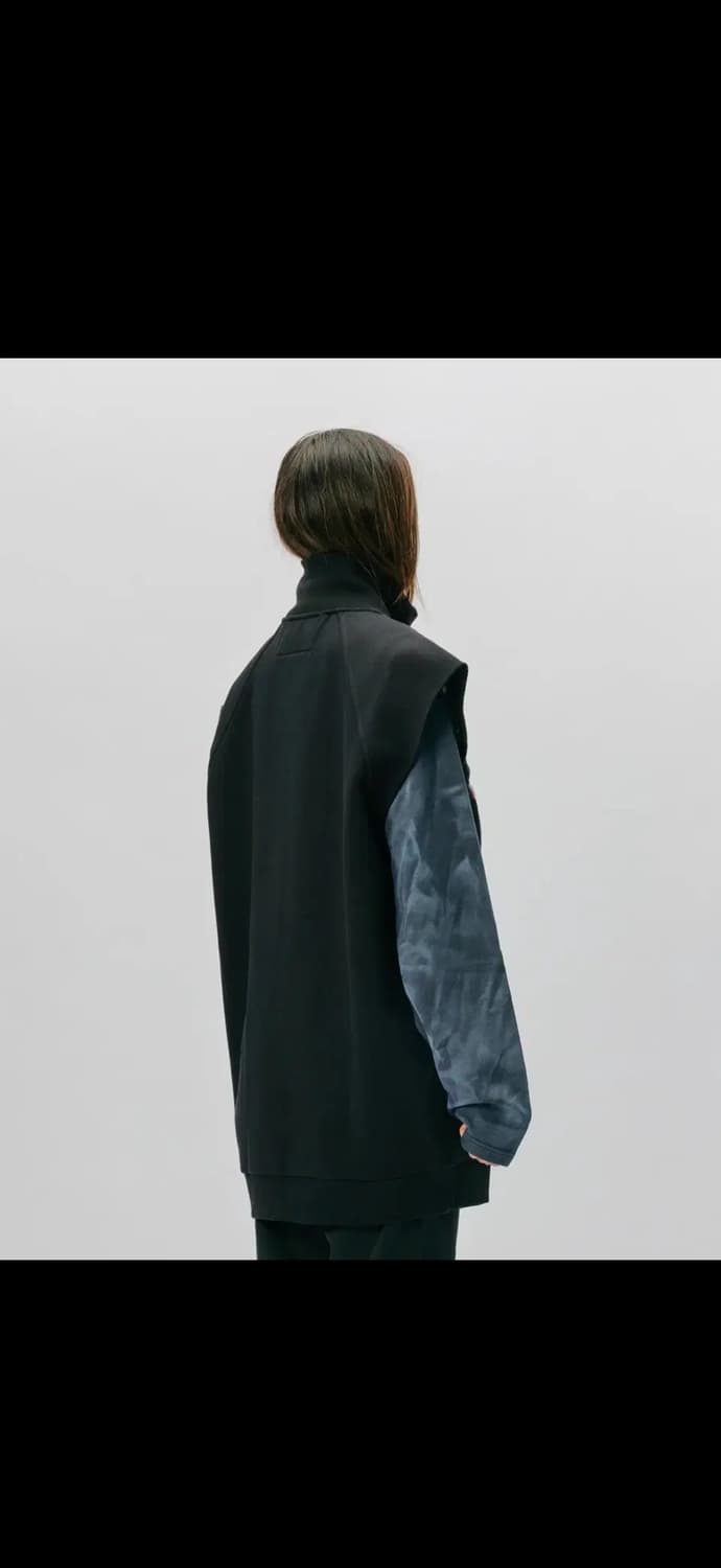 마틴로즈 집업 니트 하이넥 베스트 블랙 XL 상품이미지4