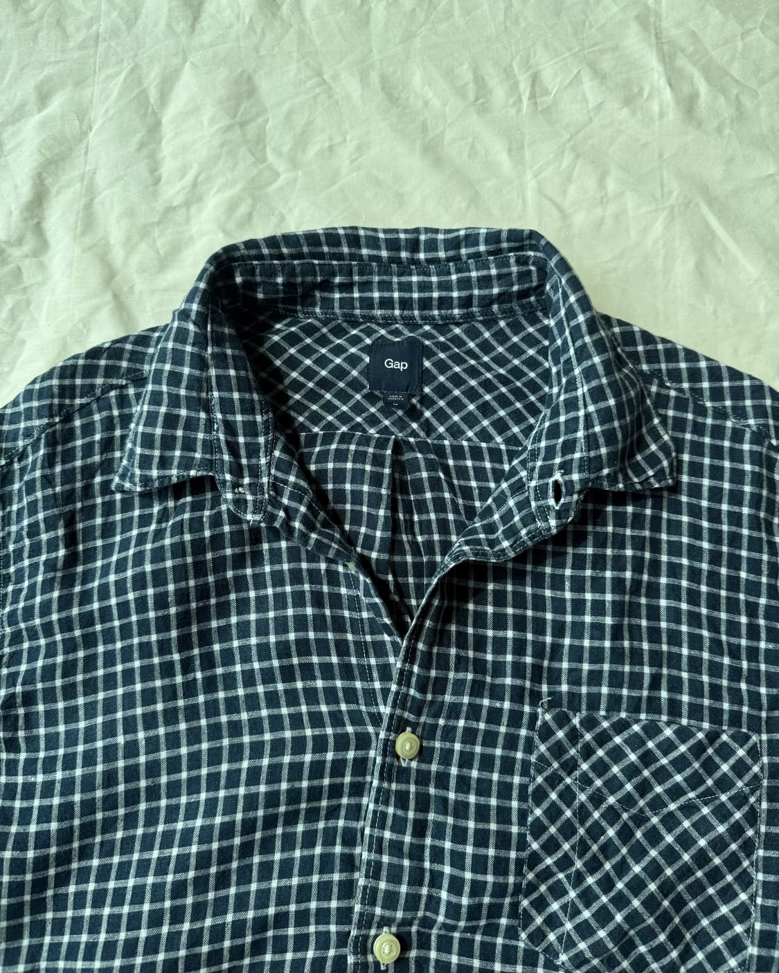 GAP 블루 체크 셔츠 상품이미지1