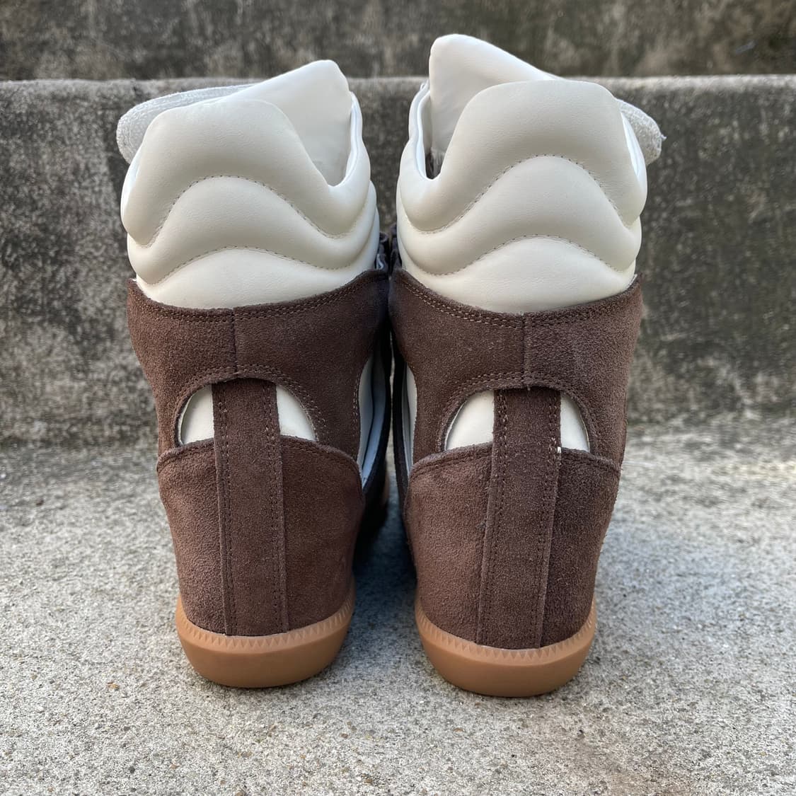 [39] Designer 가죽/스웨이드 웨지힐 스니커즈(250) 상품이미지7