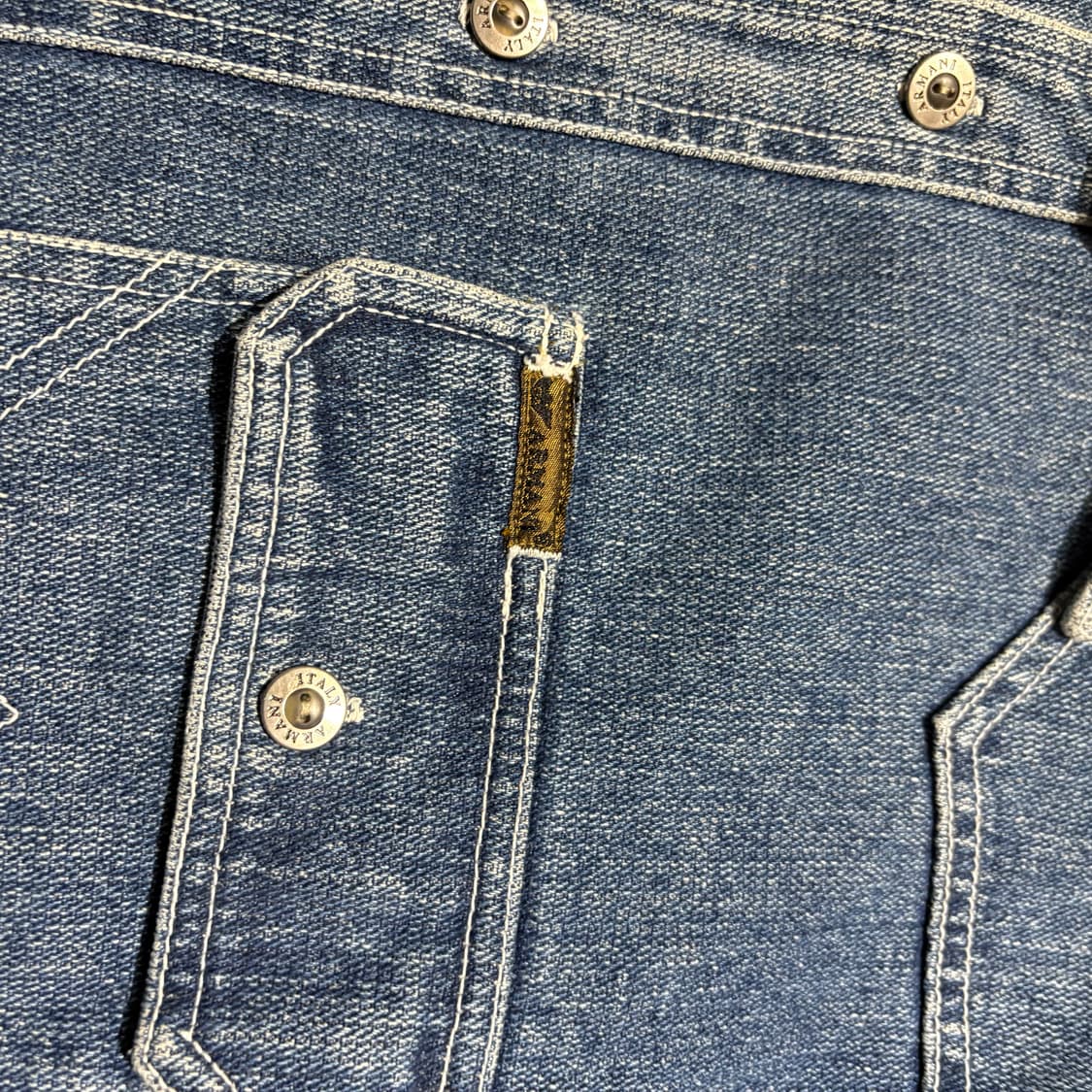 아르마니 진스 빈티지 포켓 청자켓 상품이미지7