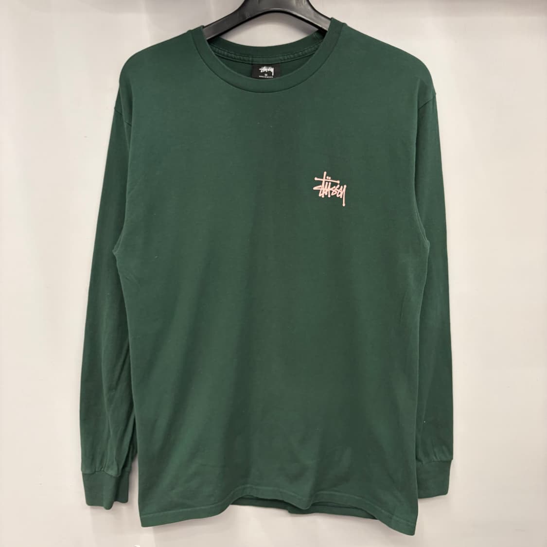스투시 베이직 빅 로고 그린 롱슬리브 M 상품이미지4