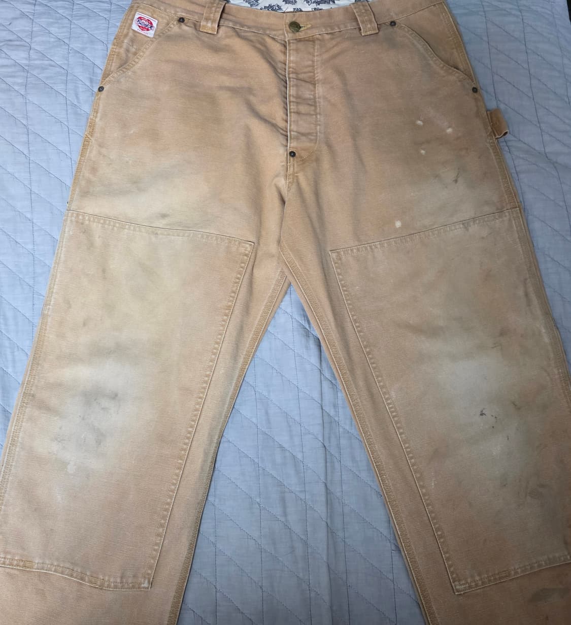 [L] 세인트미카엘 23AW 더블니 워크 팬츠 베이지 상품이미지1