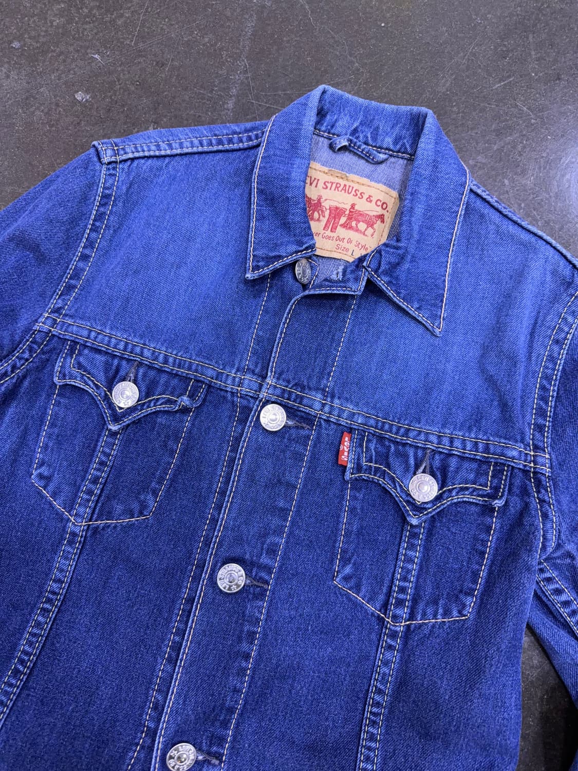 리바이스 아이코닉 타입원 빈티지 워싱 데님자켓 L 상품이미지3
