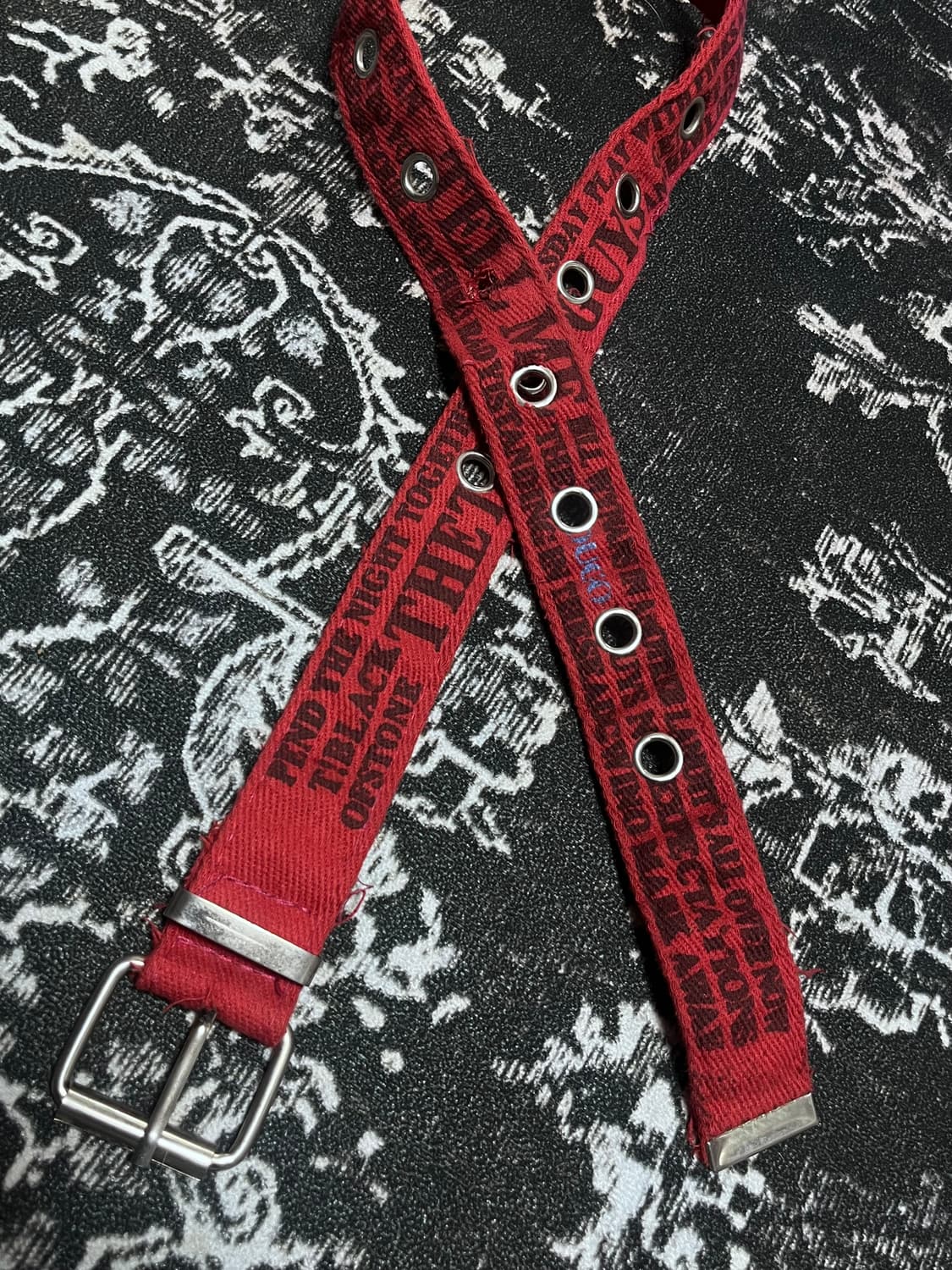 빈티지 프린팅 아일렛 벨트 상품이미지1