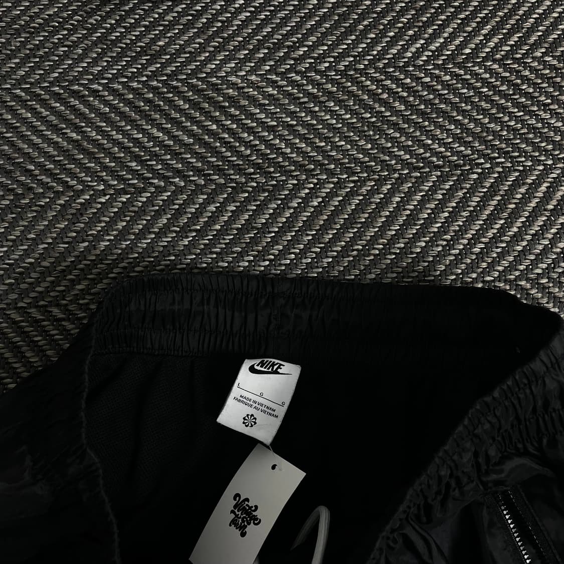 나이키 신형 블랙 나일론 와이드 우븐 트랙팬츠o 3098 상품이미지4