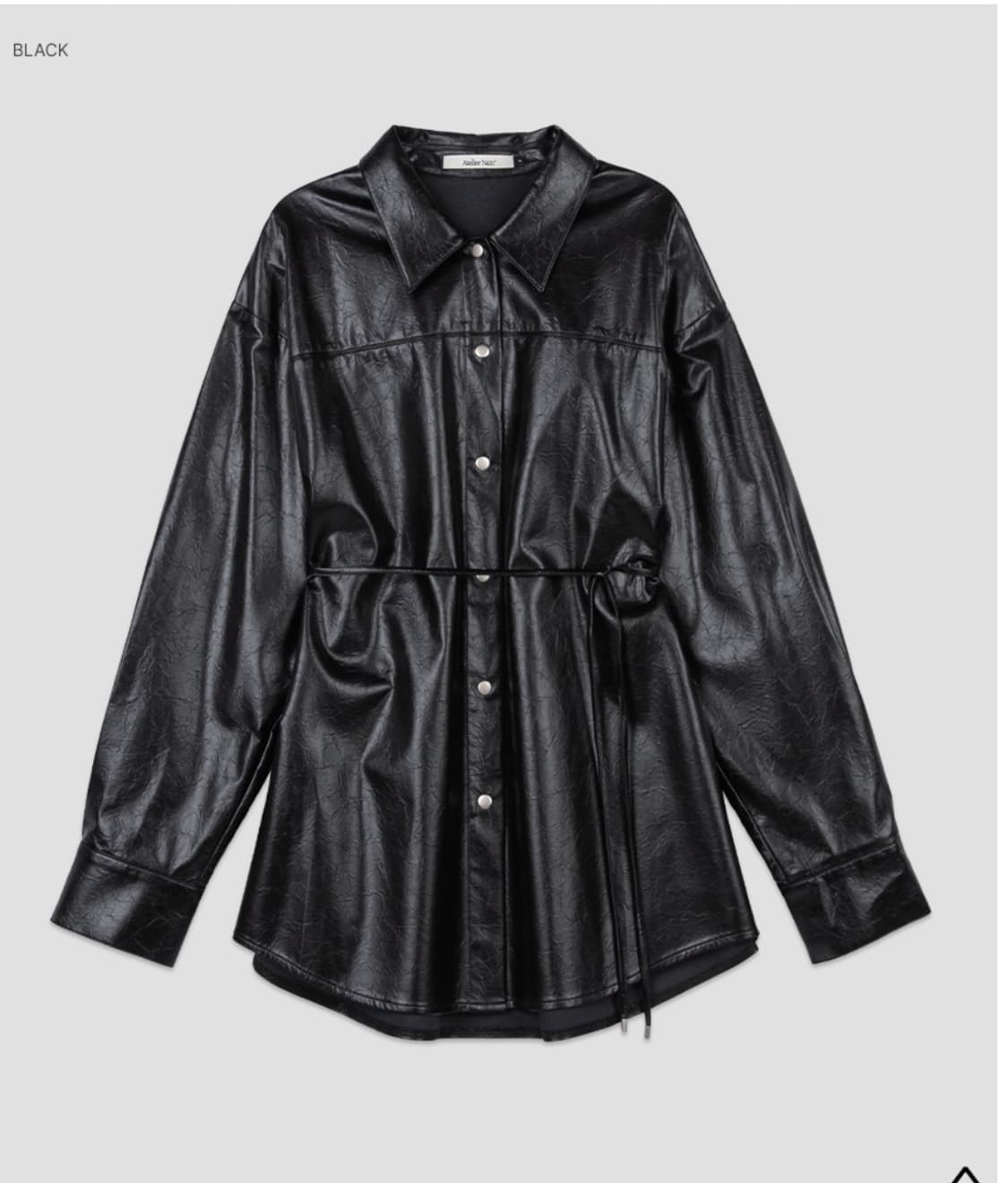 아틀리에나인 레더 셔츠 LEATHER BELTED SNAP BUTTON 상품이미지1