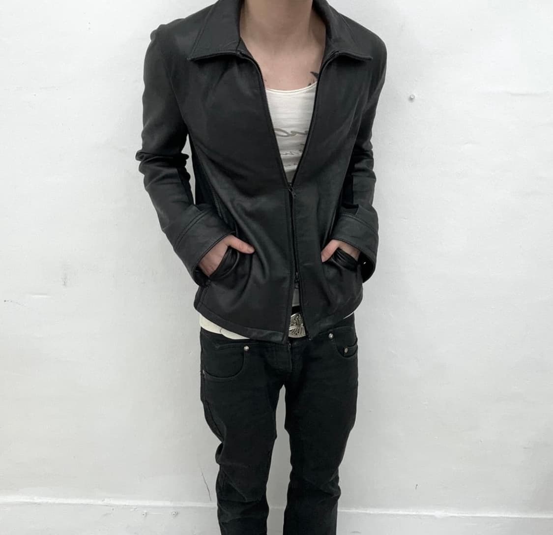 No id leather jacket 상품이미지4