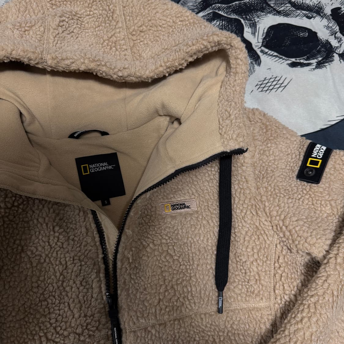 내셔널지오그래픽 후리스 후드집업 90 S사이즈 상품이미지2