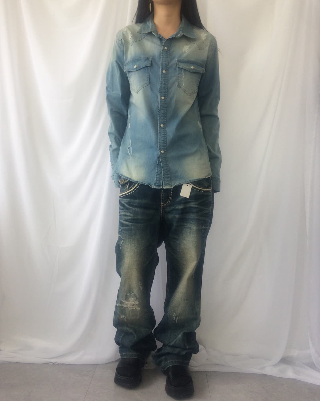 In the attic damage denim shirt 상품이미지7