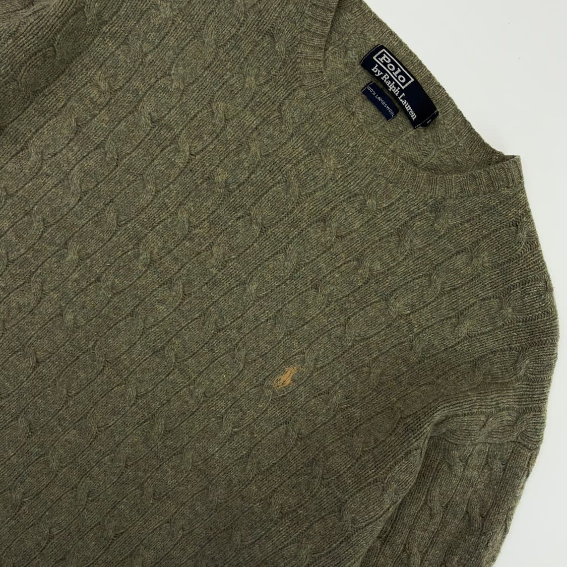 Polo  폴로 랄프로렌 자수 램스울 꽈배기 니트 상품이미지3