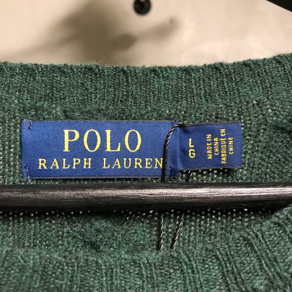 폴로 랄프로렌 케이블 니트 그린 L 상품이미지5