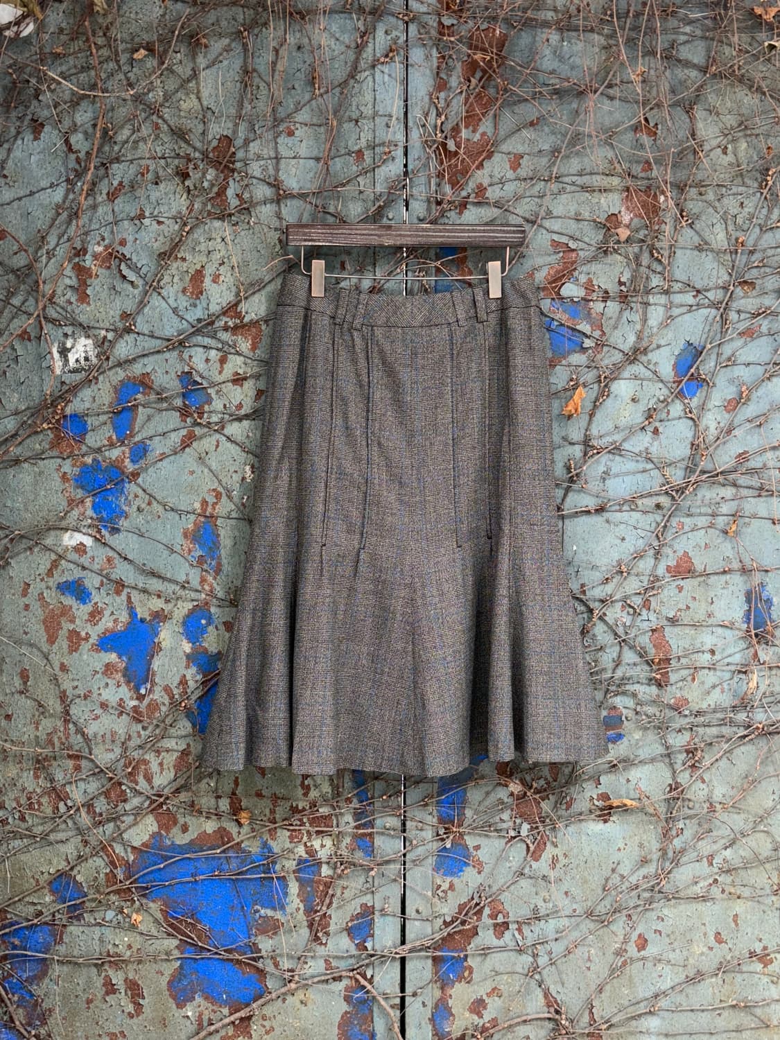 막스마라 체크 플레어 스커트 상품이미지2