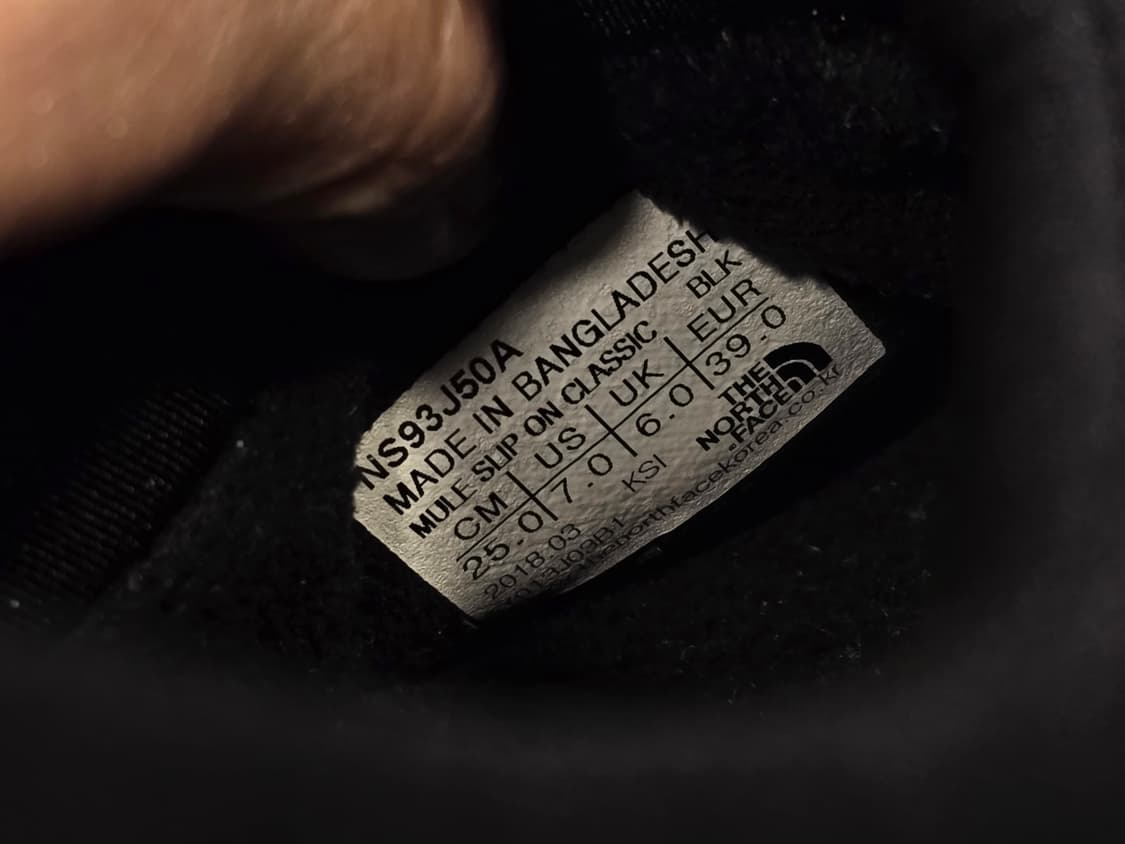 노스페이스 구스다운 슬립온 블랙 250 상품이미지8