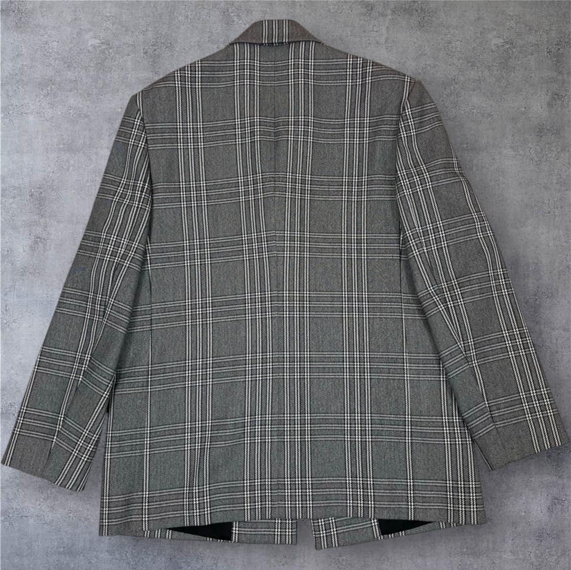 마쥬 Maje 그레이 체크 블레이저 하이웨스트 반바지 셋업 38 상품이미지5