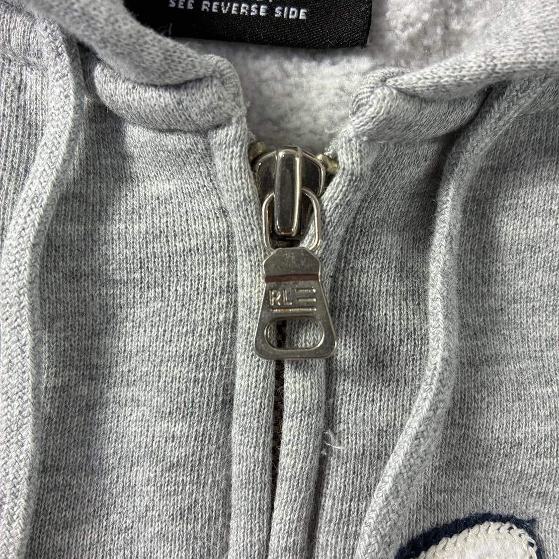 Polo  폴로진스 컴퍼니 자수 코튼 스펠아웃 그레이 후드집업  Pric 상품이미지4