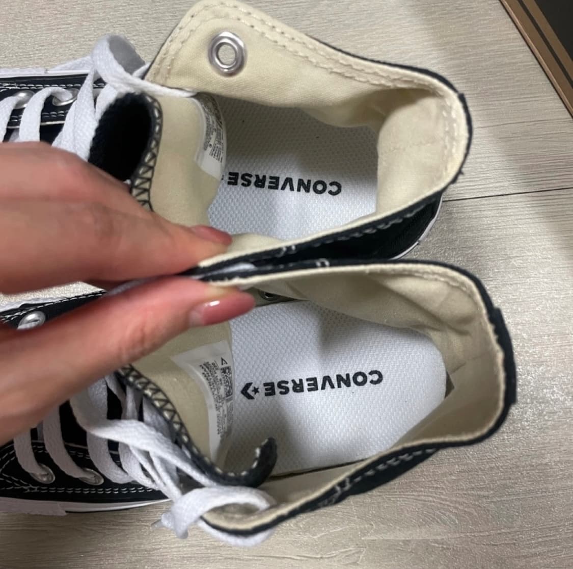 converse)하이 블랙 220사이즈(새상품) 상품이미지9