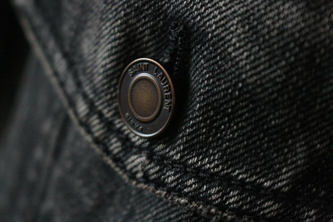 SAINT LAURENT 생로랑 블랙 그레이 데님 자켓 상품이미지9