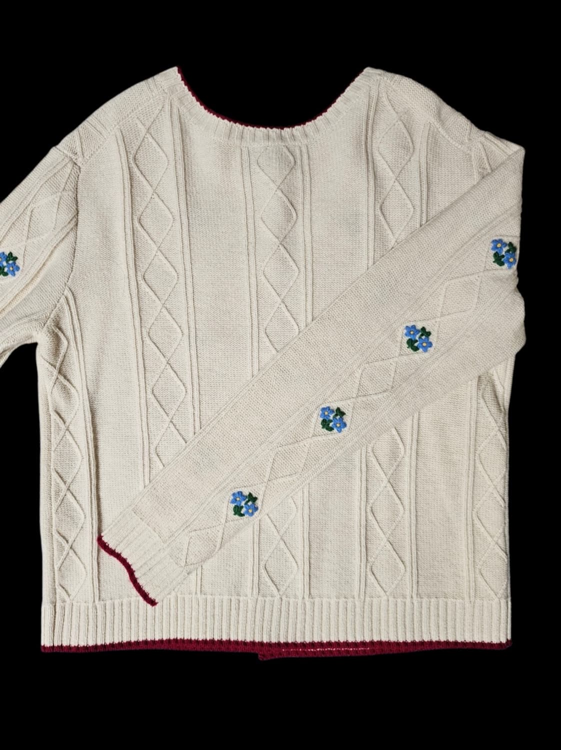 앤유 AND YOU 라일락 플로럴 아이보리 여성가디건 F/27만 상품이미지10